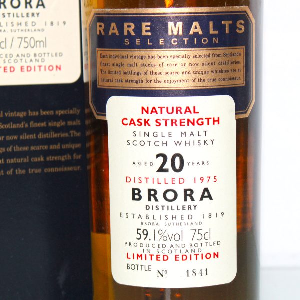 Brora 1975 20 year old rare malts selection label