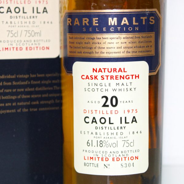 Caol Ila 1975 20 year old rare malts selection label