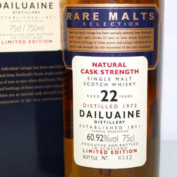 Dailuaine 1973 22 year old rare malts selection label
