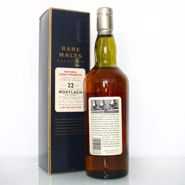 Mortlach 1972 22 year old rare malts selection back